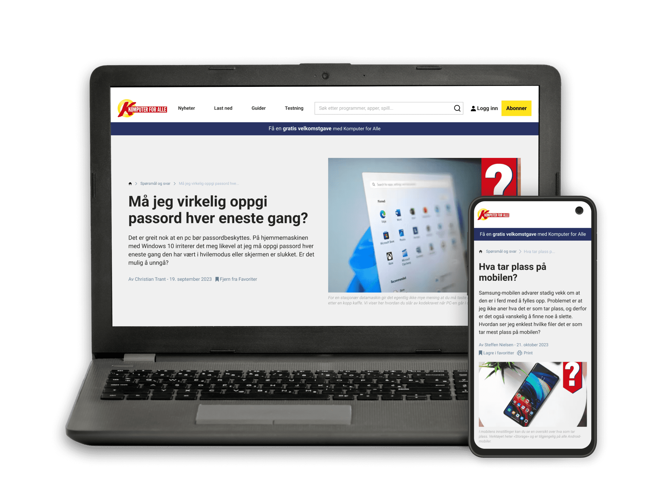 Få tilgang til eksklusivt innhold på komputer.no